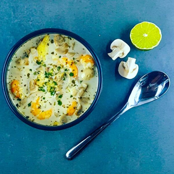 Soupe crevettes-coco aux saveurs thaï - la cerise sur le maillot