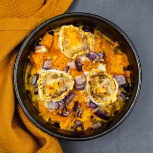 Gratin de potimarron et patate douce au chèvre - la cerise sur le maillot
