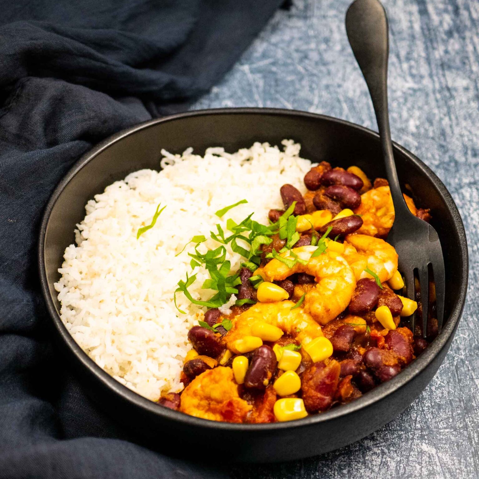 Chili con crevettes - recette express - la cerise sur le maillot