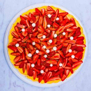 Tarte aux fraises façon cheesecake - la cerise sur le maillot