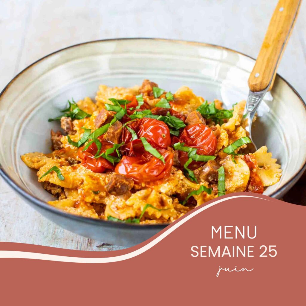 Menu semaine 25 - juin - la cerise sur le maillot