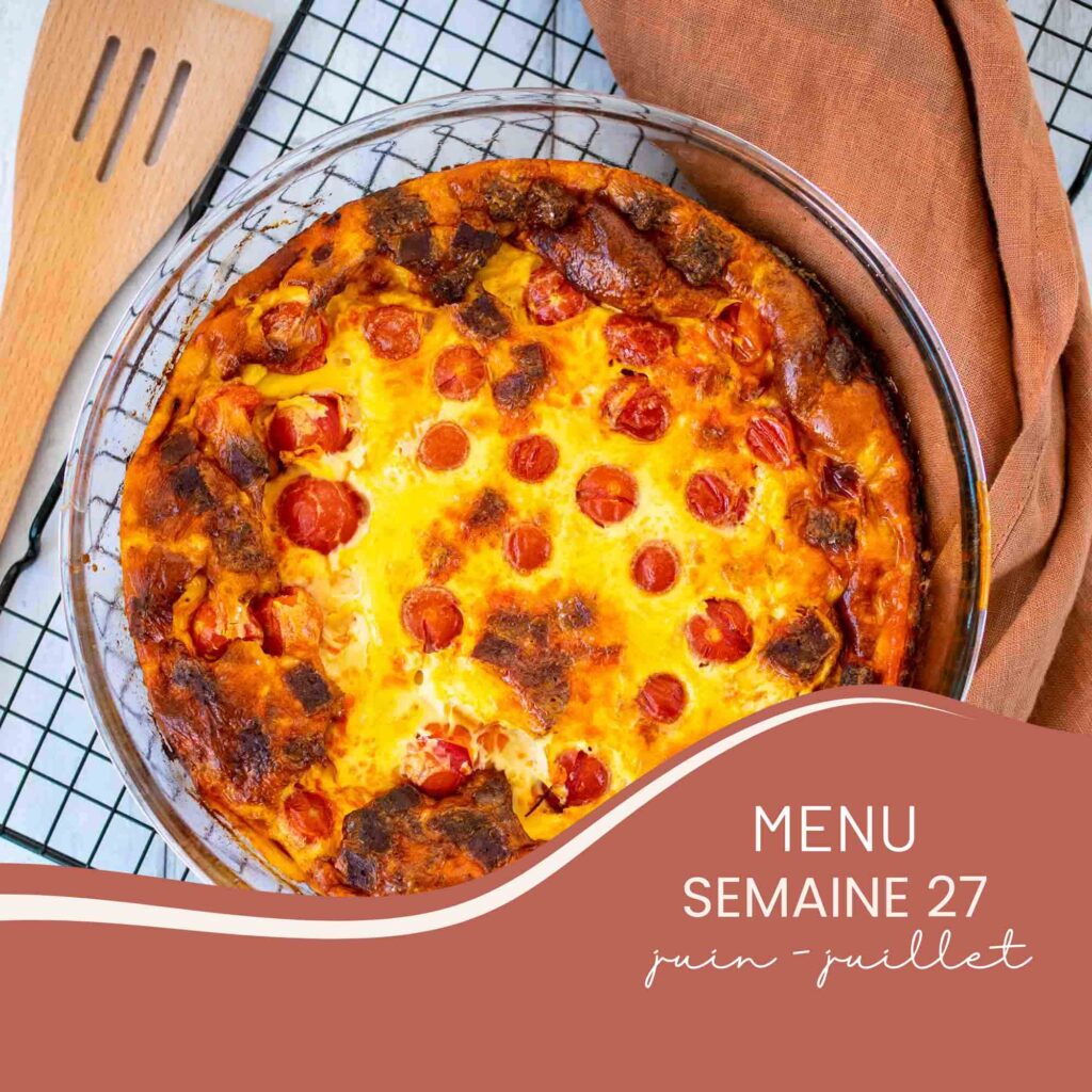 Menu semaine 27 - juin / juillet - la cerise sur le maillot