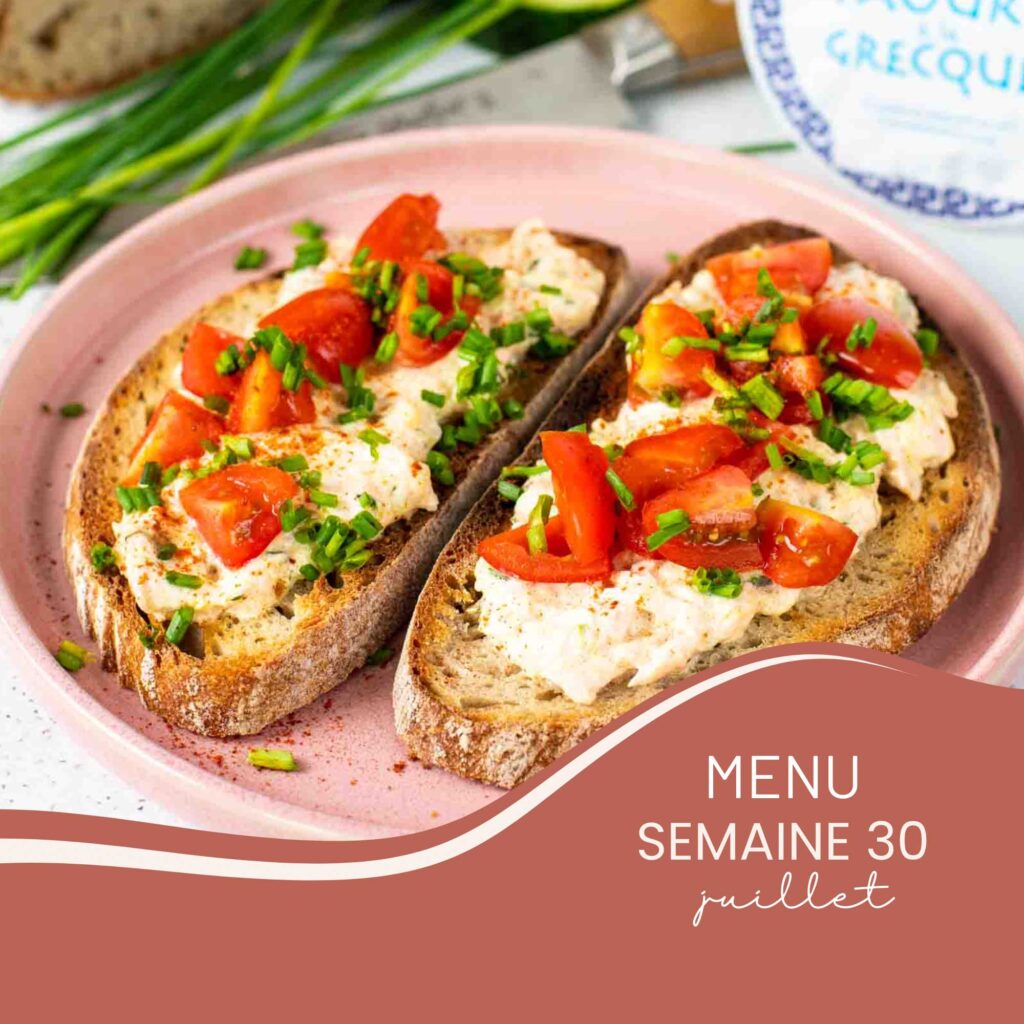 Menu semaine 30 - juillet - la cerise sur le maillot