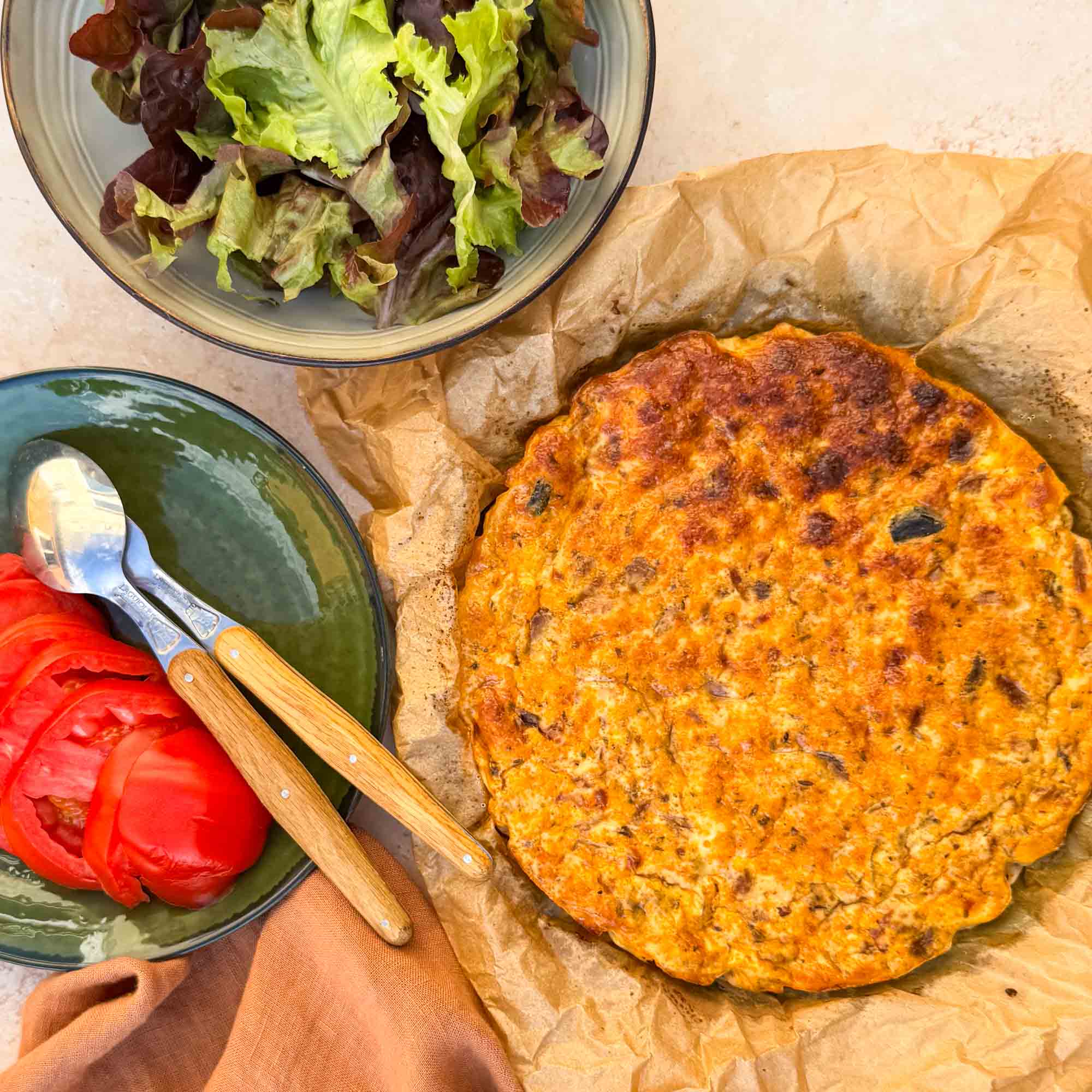 Quiche sans pâte express à la ratatouille